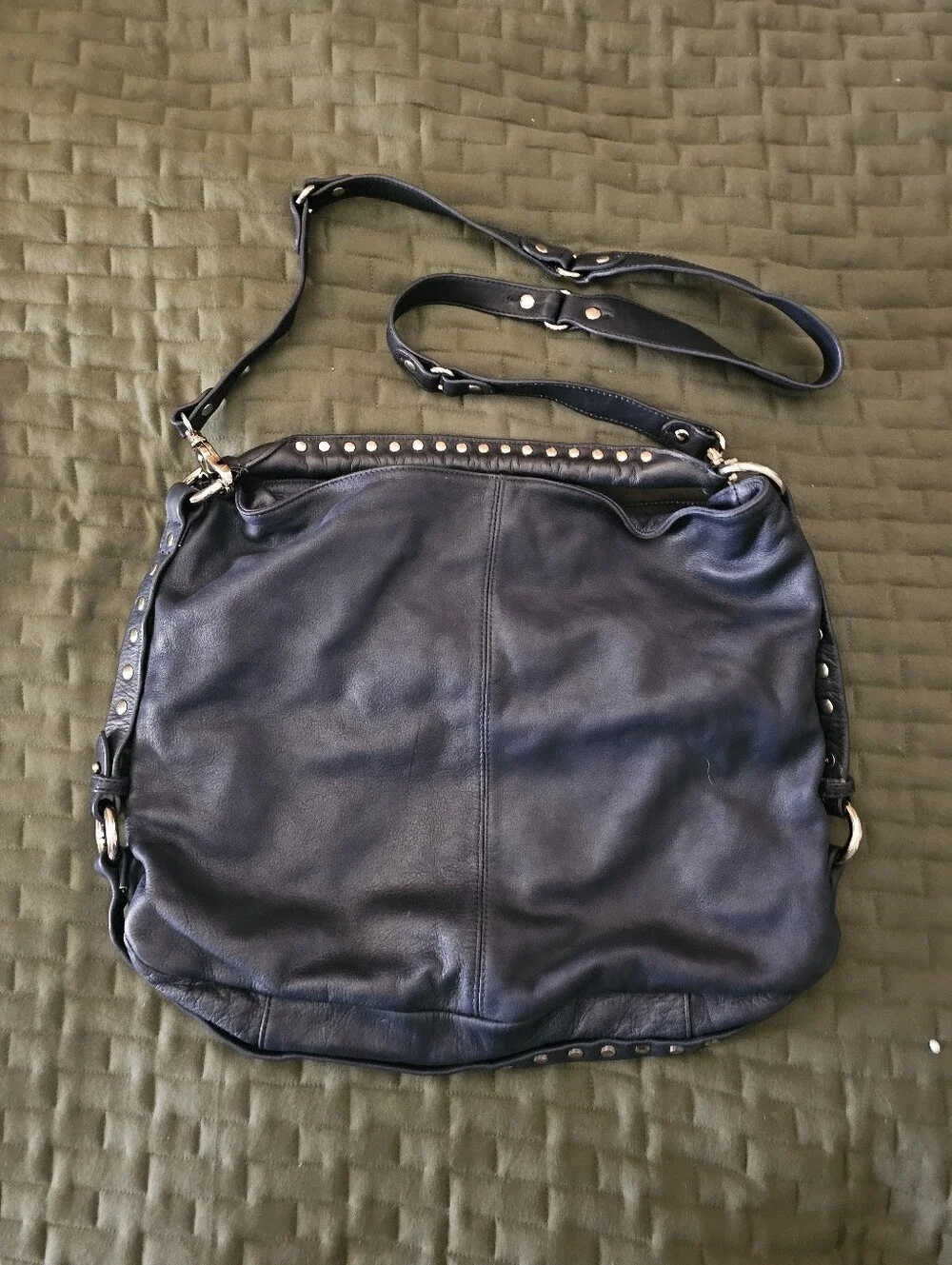 Sabina New York Navy Slouchy Hobo Bag